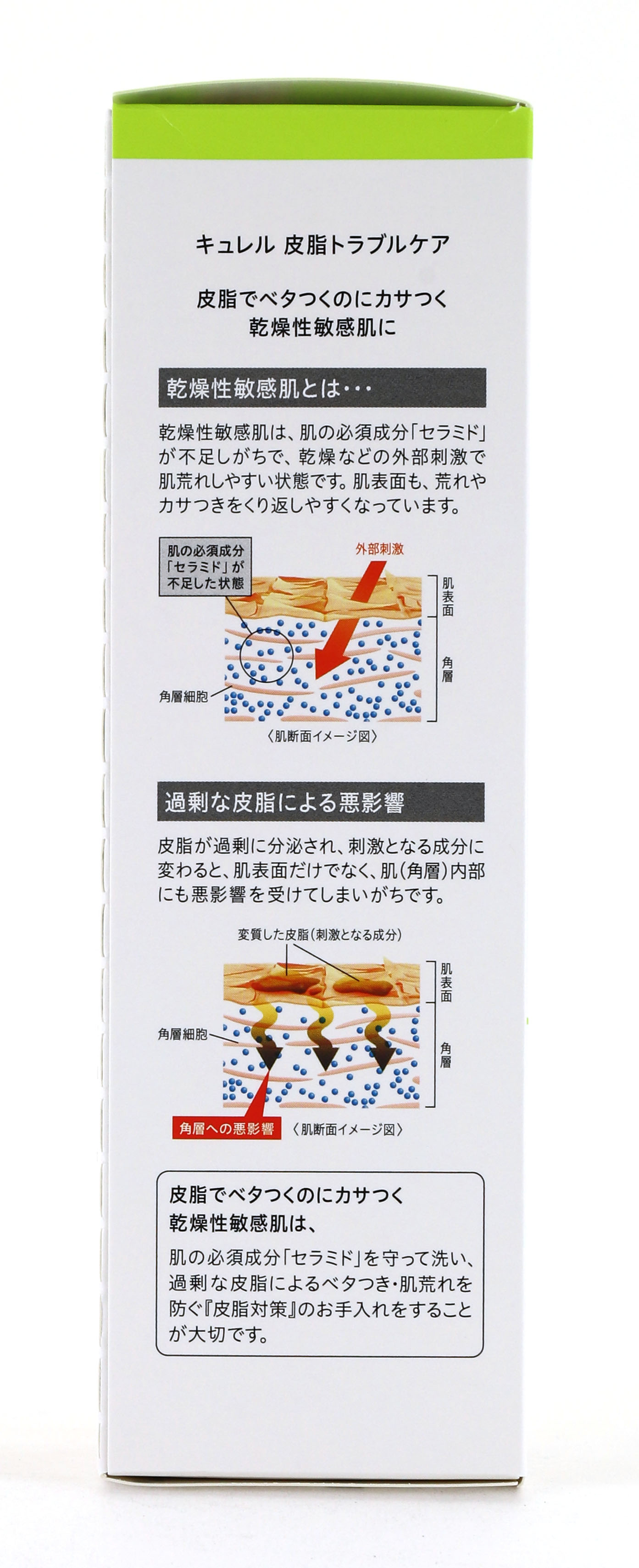 花王　キュレル　皮脂ケア　泡洗顔料　１５０ｍｌは、皮脂でベタつくのにカサつく乾燥性敏感肌におすすめ。