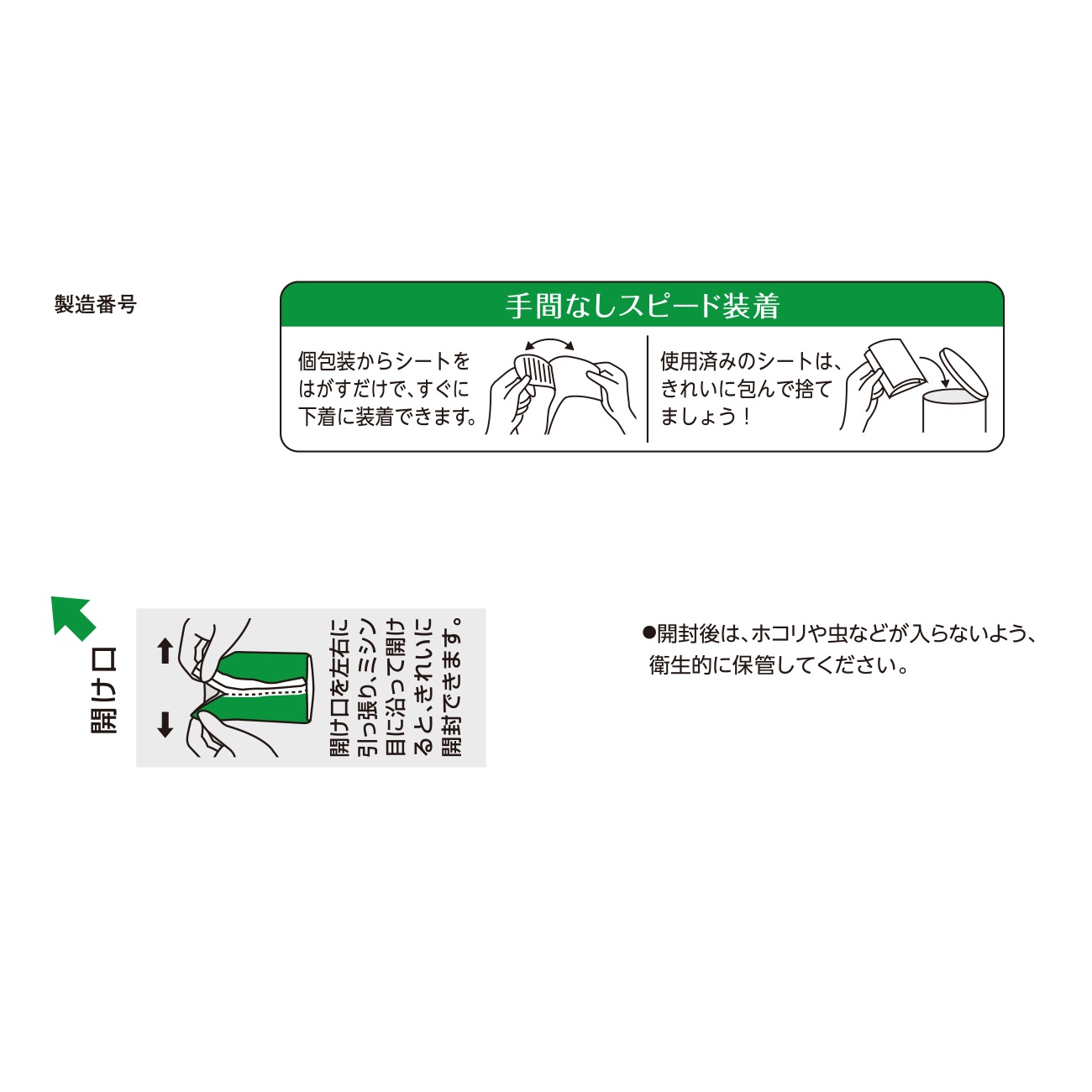 小林製　サラサーティ　コットン１００　５６個の装着方法。