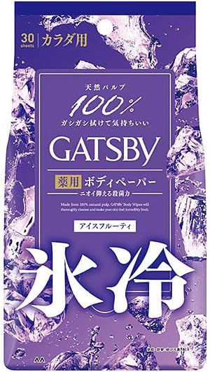 マンダム　ギャツビー　アイスデオドラント　ボディペーパーアイスフルーティ（徳用）　30枚入