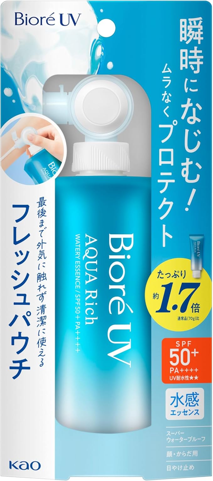 【花王】　ビオレ　ＵＶ　アクアリッチ　ウォータリーエッセンス　フレッシュパウチ　１２０ｇ