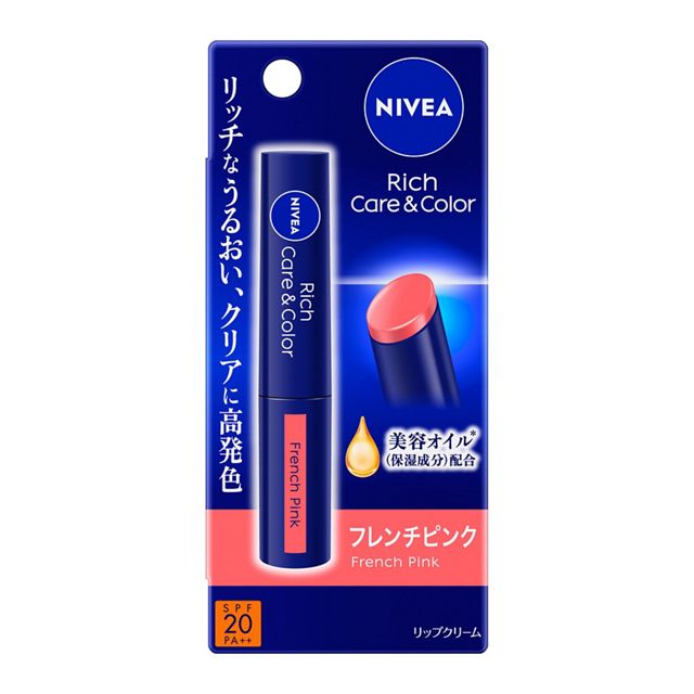 ニベア　リッチケア＆カラーリップ　フレンチピンク　２ｇ