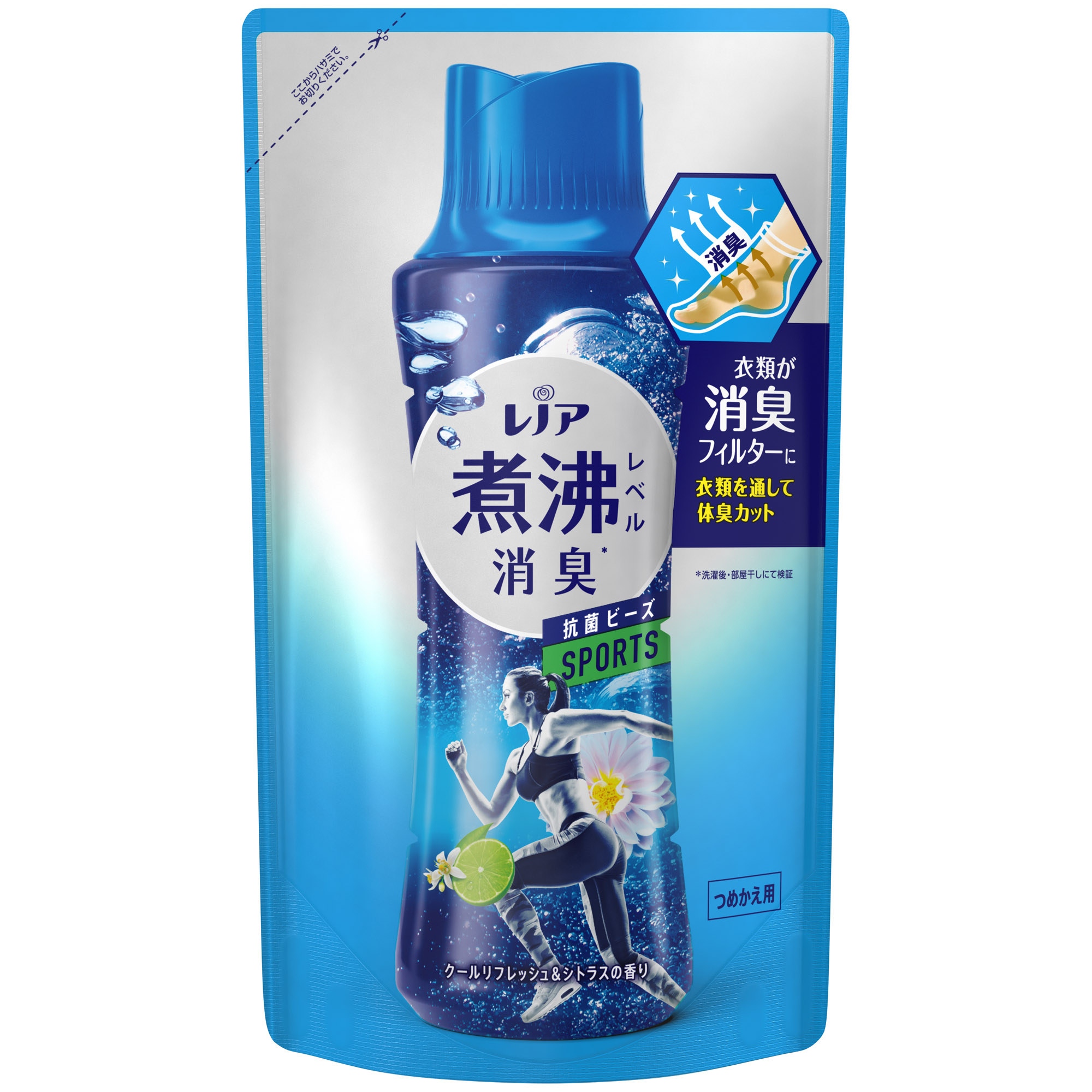 レノア煮沸消臭抗菌ビーズスポーツＲ＆シトラス詰替　　３６５ＭＬ