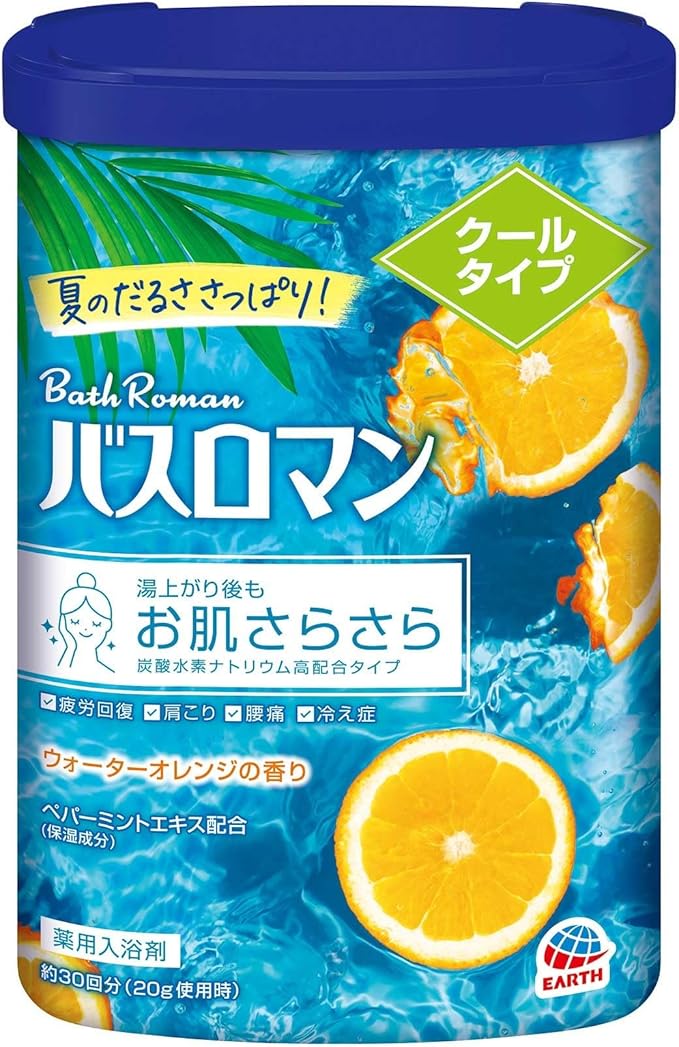【医薬部外品】［アース製薬］　バスロマン 入浴剤 クリアクール　６００ｇ