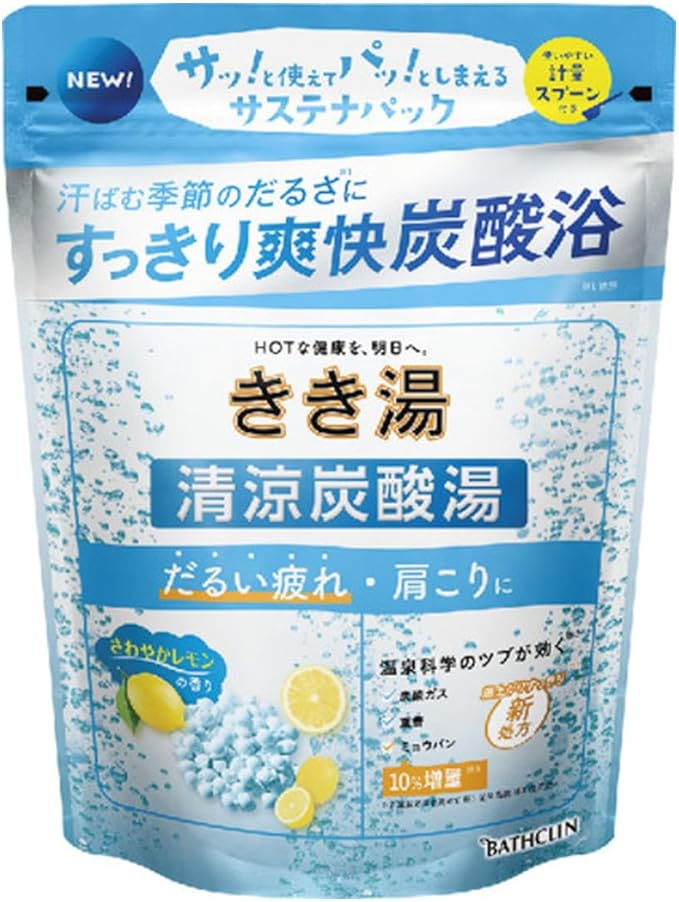 【医薬部外品】［アース製薬］きき湯 清涼炭酸湯 さわやかレモンの香り ３６０ｇ