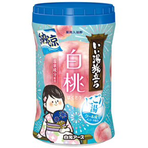 【医薬部外品】［白元アース］　いい湯旅立ちボトル　納涼にごり湯 白桃の香り　５００ｇ