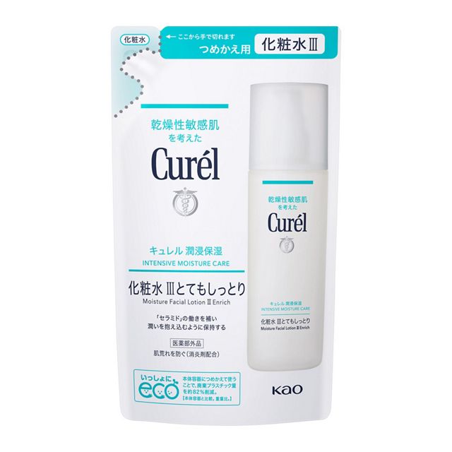 【花王】［医薬部外品］　キュレル　潤浸保湿　化粧水　Ⅲとてもしっとり　つめかえ用　１３０ｍｌ