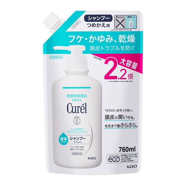 【花王】［医薬部外品］　キュレル　シャンプー　つめかえ用大容量　７６０ｍｌ