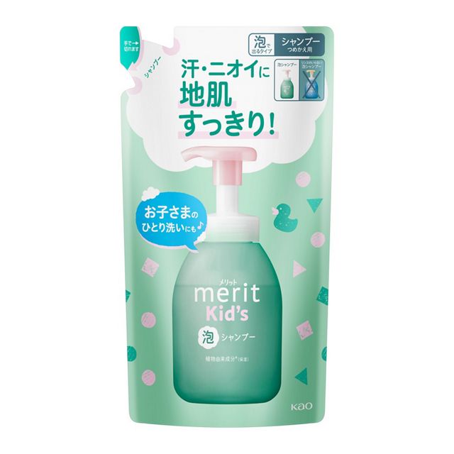 【花王】　メリットキッズ泡で出てくるシャンプー　つめかえ用　２７０ｍｌ