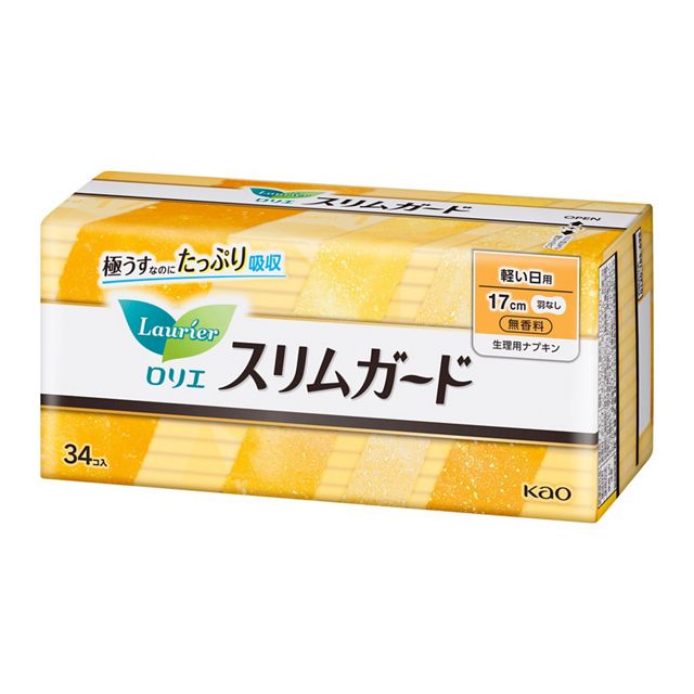 【花王】［医薬部外品］　ロリエ　スリムガード　軽い日用　３４コ入