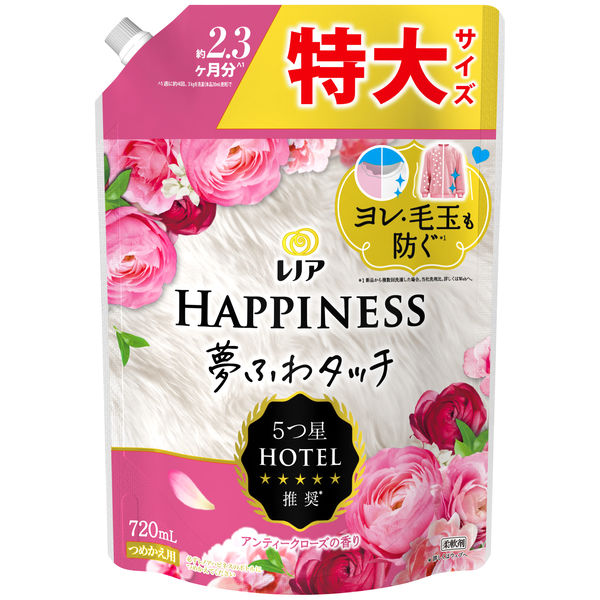 レノアハピネス夢ふわタッチ華やかに香るアンティークローズの香り詰替用特大サイズ　７２０ml