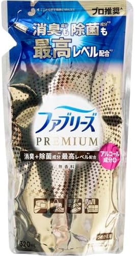 ファブリーズＷ除菌＋消臭プレミアム　無香料　詰替　　３２０ml