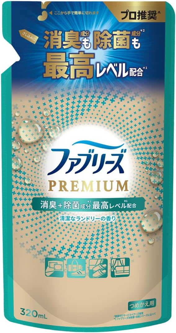 ファブリーズＷ除菌＋消臭プレミアムランドリー詰替　 ３２０ｍｌ
