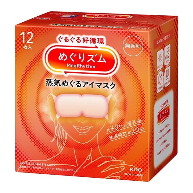 【花王】　めぐりズム　蒸気めぐるアイマスク　無香料　１２枚入