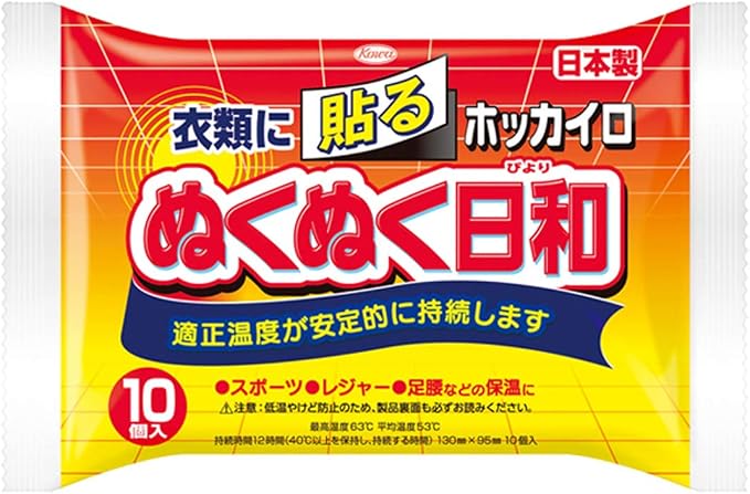 【興和】　ホッカイロ ぬくぬく日和　貼るタイプ　レギュラー　１０個入