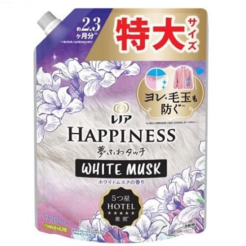 【P＆G】レノアハピネス夢ふわタッチリラックスナイトホワイトムスクの香り　つめかえ用特大サイズ　７２０ｍｌ